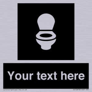 Custom information: black panel wc toilet